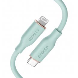 ANKER  A8662061 Anker PowerLine III Flow USB-C & ライトニングケーブル 0.9m ミントグリーン