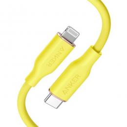 ANKER  A8662071 Anker PowerLine III Flow USB-C with Lightning Connector 3ft B2C - UN Yellow Iteration 1