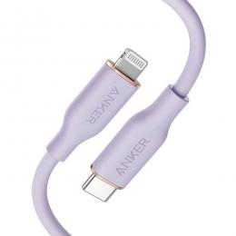 ANKER  A86620V1 Anker PowerLine III Flow USB-C with Lightning Connector 3ft B2C - UN Violet Iteration 1