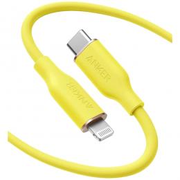 ANKER  A8663071 Anker PowerLine III Flow USB-C with Lightning Connector 6ft B2C - UN Yellow Iteration 1