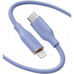 ANKER  A86630Q1 Anker PowerLine III Flow USB-C & ライトニングケーブル 1.8m ラベンダーグレー