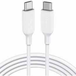 ANKER  A8856021 Anker PowerLine III USB-C & USB-C 2.0 100W ケーブル (1.8m)【超高耐久/USB PD対応】MacBook Pro/Air iPad Pro/Air Galaxy 等対応 (ホワイト)