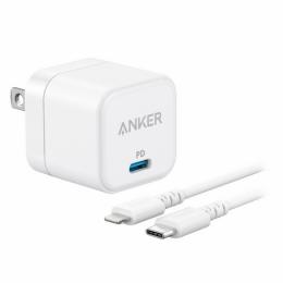 ANKER  B2149N21 Anker PowerPort III 20W Cube with USB-C & Lightning ケーブル (ホワイト)