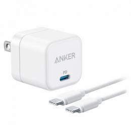 ANKER  B2149N22 Anker PowerPort III 20W Cube with USB-C & USB-C ケーブル (ホワイト)