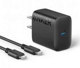 ANKER  B2347111 Anker Charger (20W) with USB-C & USB-C ケーブル ブラック