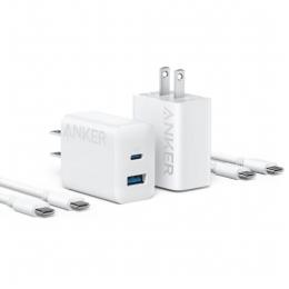 ANKER  B2348122 Anker Charger (20W、2-port) with USB-C & USB-C ケーブル ホワイト