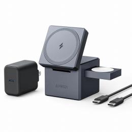 ANKER  Y1811JA1 Anker 3-in-1 Cube with MagSafe (グレー)