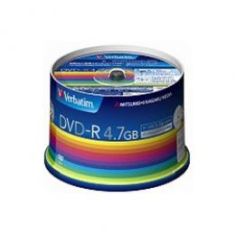 Verbatim DHR47JP50V3 DVD-R(Data) 1回記録用 4.7GB 1-16倍速 50枚スピンドルケース 50P(ホワイト)