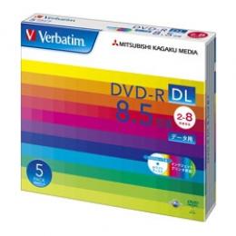 Verbatim DHR85HP5V1 DVD-R DL 8.5GB PCデータ用 8倍速対応 5枚スリムケース入り ワイド印刷可能