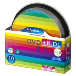 Verbatim DTR85HP10SV1 DVD+R DL 8.5GB PCデータ用 8倍速対応 10枚スピンドルケース入り ワイド印刷可能