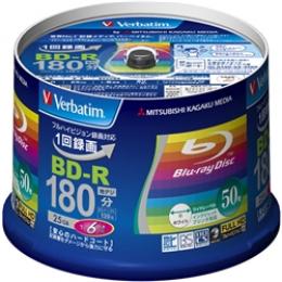 Verbatim VBR130RP50V4 BD-R 録画用 130分 1-6倍速 スピンドルケース50枚パック ワイド印刷対応