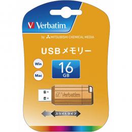 Verbatim USBP16GVD1 USBフラッシュメモリ 16GB オレンジ