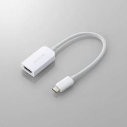 ELECOM MPA-CHDMIQSMWH 映像変換アダプター/シリコンメッシュ/USB Type-C to HDMI/ミラーリング対応/60Hz/0.15m/ホワイト