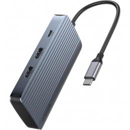 ANKER  A83740A1 Anker USB-C ハブ (7-in-1 Dual Display) 100W USB PD対応 4K HDMIポート グレー