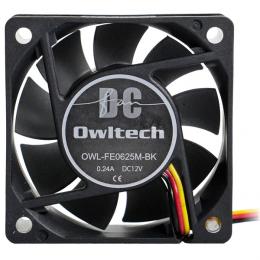 オウルテック OWL-FE0625M-BK ケース用DCファン 2ボールベアリング 6cmサイズ ブラック/25mm厚