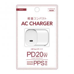 オウルテック ET-O24AC01-WH AC充電器/USB充電器/PD/PD20W/1ポート/Type-Cポート/スマホ充電/PD対応iPad、iPhone、iPod、スマートフォン、タブレットPC、Wi-Fiルーター、加熱式たばこ等/ホワイト