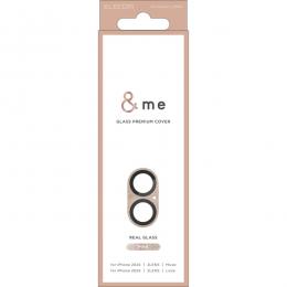 ELECOM PM-A24AFLLP6PN iPhone 16/iPhone 16 Plus用カメラレンズカバー/ガラス/&Me/全面グリッター仕様/ピンク