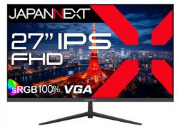 【法人様宛限定】JAPANNEXT JN-IPS271FHD 液晶ディスプレイ 27型/1920×1080/HDMI×1、VGA×1/ブラック/スピーカー有/1年保証