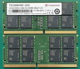 Transcend TS3200HSE-32G PC4-25600 (DDR4-3200) 対応 260ピン CL22 1.2V DDR4 SO-DIMM 32GB