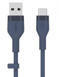 【法人様宛限定】Belkin CAB008bt1MBL BoostCharge Flex USB-A to USB-C シリコンケーブル ブルー