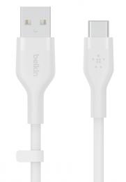 【法人様宛限定】Belkin CAB008bt1MWH BoostCharge Flex USB-A to USB-C シリコンケーブル ホワイト