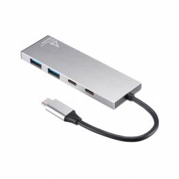 サンワサプライ USB-10TC14SV USB 10Gbps Type-C ハブ（USB Type-C×2ポート・USB A×2ポート）