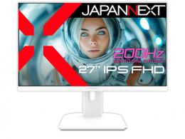 【法人様宛限定】JAPANNEXT JN-IPS27G200F-W ゲーミング液晶ディスプレイ 27型/1920×1080/HDMI×2、DP×1/ホワイト/スピーカー有/1年保証