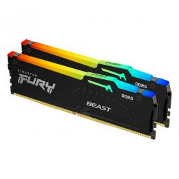 Kingston KF552C36BBEAK2-64 64GB DDR5 5200MHz CL36 DIMM FURY Beast RGB 32GB 2枚組