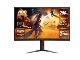 AOC C27G4Z/11 ゲーミング液晶ディスプレイ 27型/1920×1080/HDMI、DisplayPort/ブラック/スピーカー：なし/280Hz/曲面