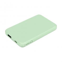 オウルテック OWL-LPB5012-SAG モバイルバッテリー/LPB5012シリーズ/5000mAh/iPhone、iPad、スマートフォン、Bluetoothイヤホン、電子タバコ、各種対応/小型/軽量/セージグリーン