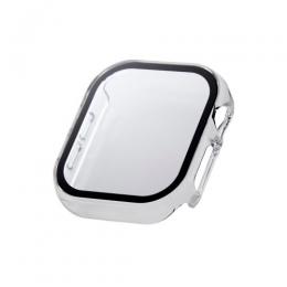 ELECOM AW-24BFCGOCCR Apple Watch 42mm/フルカバーケース/プレミアムガラス/ゴリラ/セラミックコート/クリア