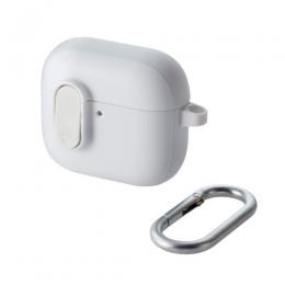 ELECOM AVA-AP06TSLWH AirPods 第4世代/アクティブノイズキャンセリング搭載AirPods 第4世代/TOUGH SLIM Lockケース/カラビナ付/ホワイト