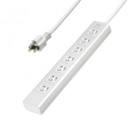 サンワサプライ TAP-F37SH-3R 抜け止めシャッタータップ（3P・7個口・3m）