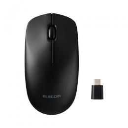 ELECOM M-K8DRCBK 法人向けマウス/無線2.4GHz光学式マウス/Type-C/3ボタン/環境配慮パッケージ/ブラック