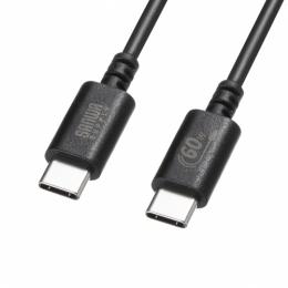サンワサプライ KU-CCP6010BK USB 2.0 Type-Cケーブル（PD60W・1m・ブラック）