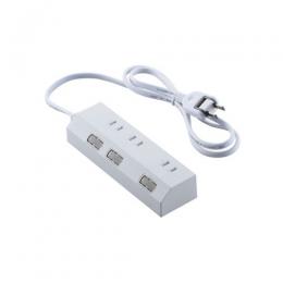 ELECOM T-IS01-2310WH 個別スイッチタップ/雷サージ付き/ホコリシャッター付き/3個口/1m/ホワイト