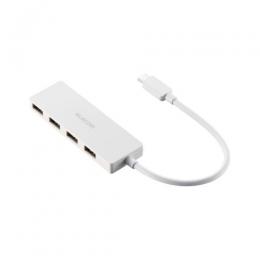 ELECOM U2HC-H040WH USB HUB/USB-C/USB2.0/バスパワー/4ポート/15cm/ホワイト