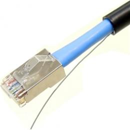 エイム電子 C5ES-OD-STP-BK-30 カテゴリ5e STP 屋外用ケーブル 単線 ストレート配線 黒 30m