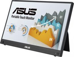 【法人様宛限定】ASUS MB16AMTR バッテリー内蔵15.6型ポータブルモニター/1920×1080/USB Type-C、Mini HDMI搭載/ダークグレー/スピーカーあり/10点マルチタッチ