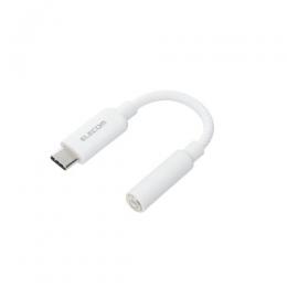 ELECOM MPA-C35DSMWH 音声変換ケーブル/シリコンメッシュ/USB Type-C to 3.5mmステレオミニ端子/DAC搭載/ハイレゾ対応/ホワイト