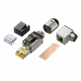 サンワサプライ ADT-6ARJFSL 自作用RJ-45コネクタ（L字型・カテゴリ6A・かしめ工具不要）