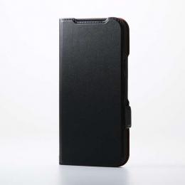 ELECOM PM-P251PLFMGBK Google Pixel 9a/ソフトレザーケース/薄型/磁石付/MAGKEEP/ブラック