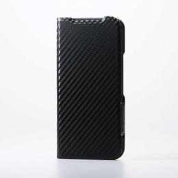 ELECOM PM-P251PLFUCB Google Pixel 9a/レザーケース/手帳型/UltraSlim/薄型/磁石付き/カーボンブラック