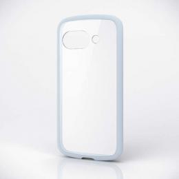 ELECOM PM-P251TSLFCBU Google Pixel 9a/ハイブリッドケース/TOUGH SLIM LITE/フレームカラー/背面クリア/ライトブルー