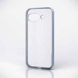 ELECOM PM-P251UCTMBU Google Pixel 9a/ソフトケース/サイドメッキ/メタリック加工/メタリックペールブルー