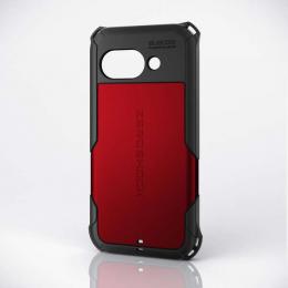 ELECOM PM-P251ZERORD Google Pixel 9a/ハイブリッドケース/ZEROSHOCK/レッド