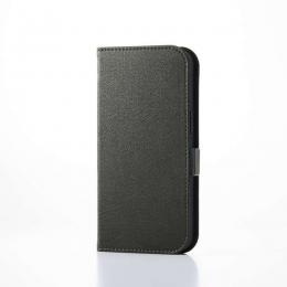 ELECOM PM-A25SPLFUSGN iPhone 16e/ソフトレザーケース/磁石付/ウルトラスウェード/フォレストグリーン