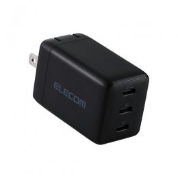 ELECOM MPA-AC11267BK ノートPC用ACアダプター/USB充電器/USB PD/67W/USB-C×3/スイングプラグ/ブラック