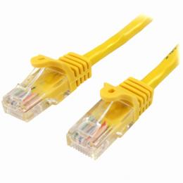 StarTech.com 45PAT5MYL 5mカテゴリー5eLANケーブルイエローRJ45コネクタ(ツメ折れ防止カバー付き)イーサネット対応Cat5eUTPケーブル