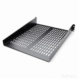StarTech.com CABSHELF22V 2U固定式サーバーラックマウント棚板放熱用スリット付き奥行き559mm許容荷重22kg